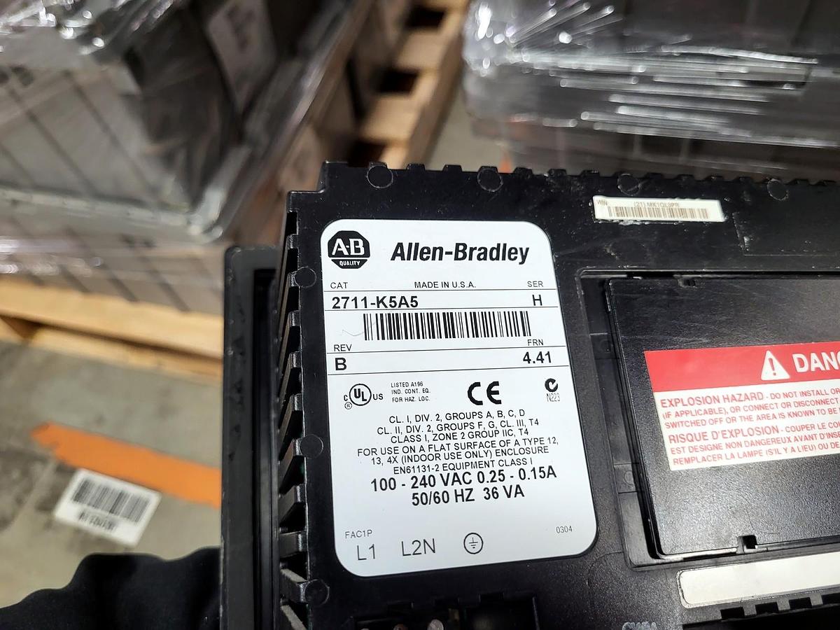 Allen-Bradley 2711-K5A5 nameplate