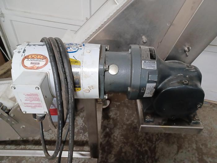 Used Kamflex Incline Conveyor on wheels 12" belt 8' long