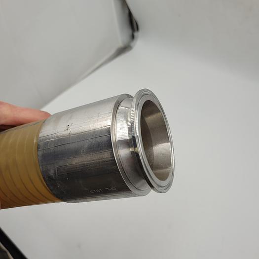 VENAIR silicone hose w/ wire wire reinforcement FDA-BfR-USP 2-1/2" x 49-1/2" x stainless sanitary DPL1913 both ends *NEW*