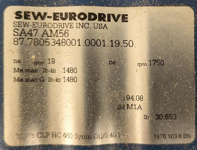 Used spantech, conveyor, variable speed drive 120v