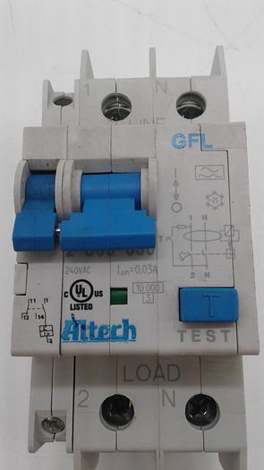 Used ALtech GFL 2-C05-030 UL 489 Branch Circuit Breaker + Equipment Ground Fault Protector