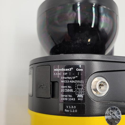 Used MICROSCAN 3 - 1075848 MICS3-ABAZ55IZ1 SAFETY LASER SCANNER