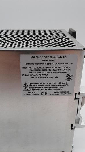 Used VAN-115/230AC-K16 Part No.129377