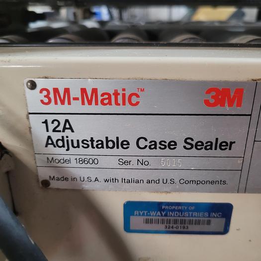 Used 3M model 12A adjustable 18600 case sealer