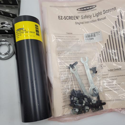 BANNER 119845 EZ-SCREEN MANUAL / SPARE PARTS: 72929 - 72930 - 71449 - STP-15 - STP-14 - 111087 - NUTS & BOLTS