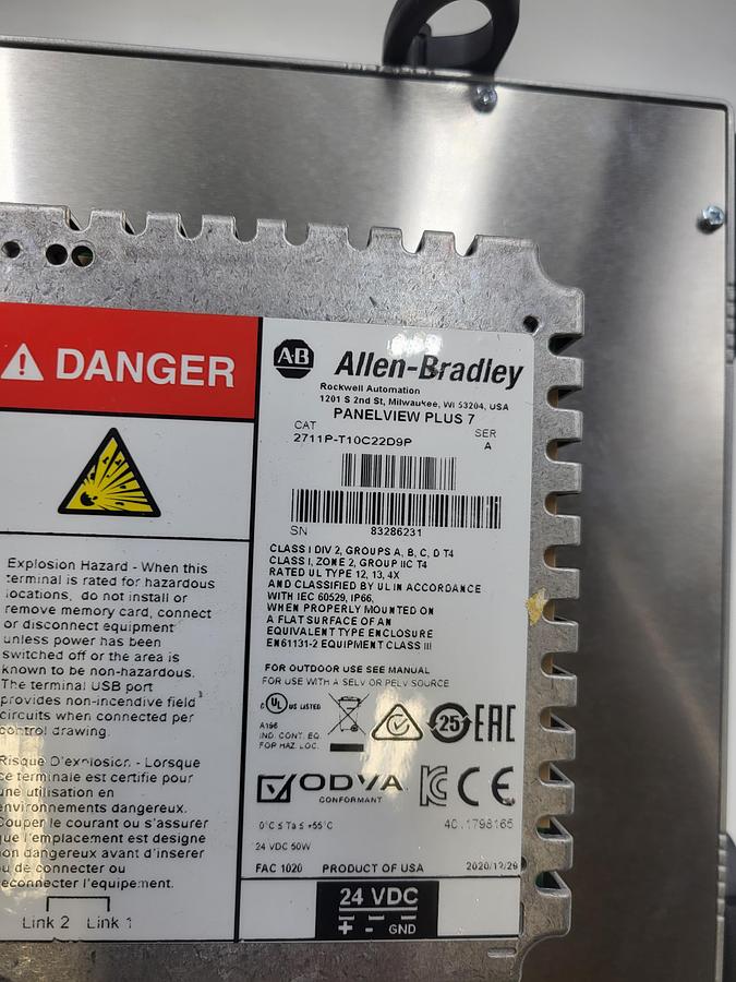 Used Allen Bradley Panelview Plus 7 / 2711P-T10C22D9P