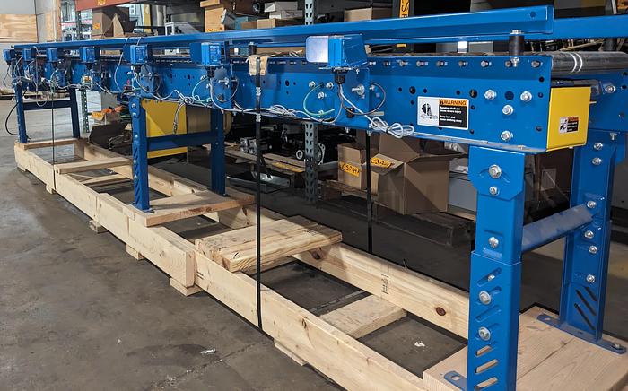 Roach powered roller conveyor