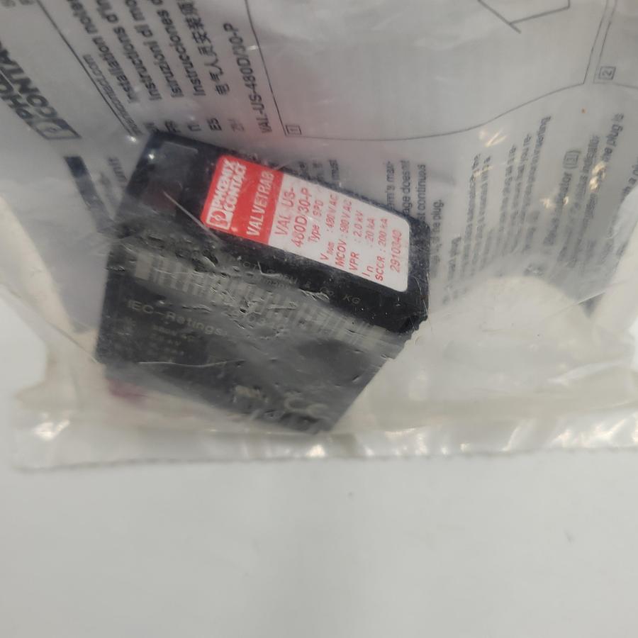 Phoenix Contact VAL-US-480D/30-P - Type 1 surge protection plug - 2910340 *NEW IN SEALED BAG*