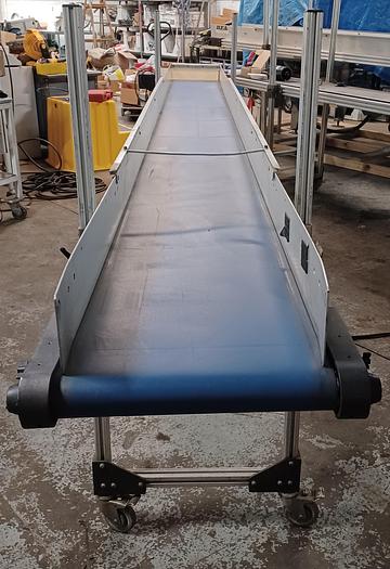 Used conveyor 16" wide 25' long 5" sides aluminum frame