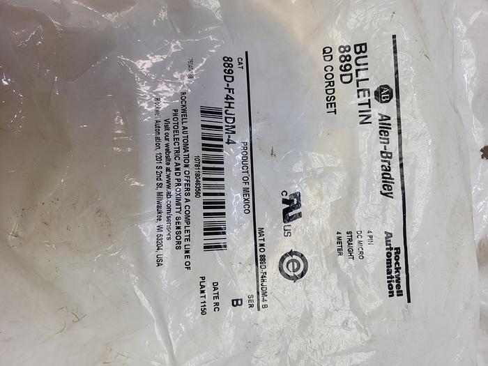 Allen-Bradley 889D-F4HJDM-4 Ser.B QD Cordset