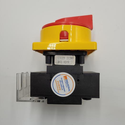 Used Salzer LB225-31309-B33-RDYR 25A Operator Panel Disconnect Switch 20HP 600V