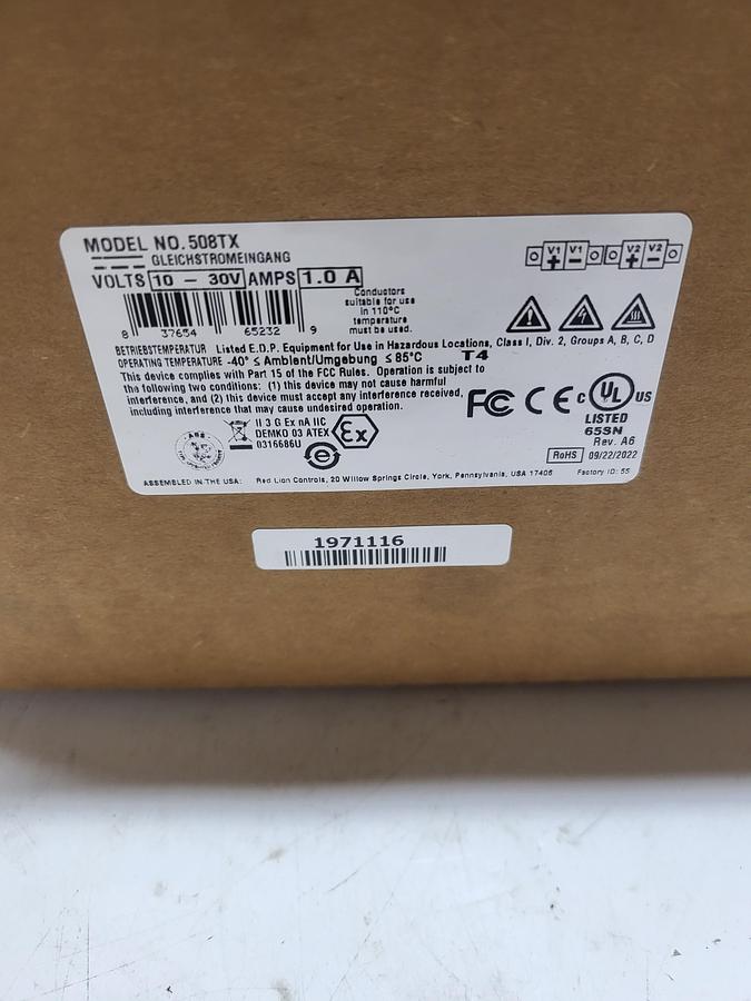 Gleichstromeingang Model No. 508TX