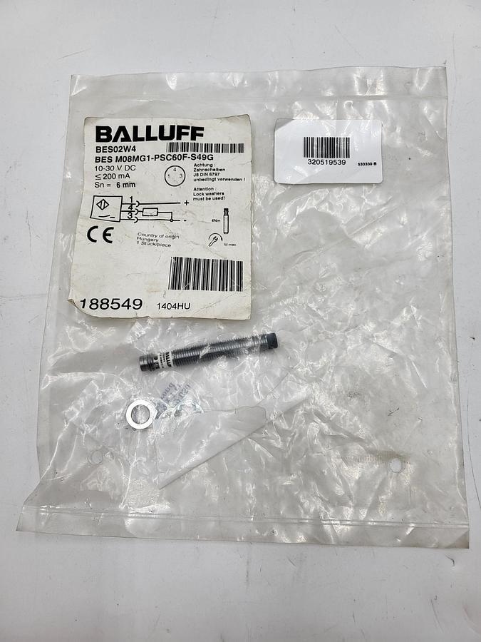 Balluff BES02W4 Proximity sensor BES M08MG1-PSC60F-S49G *NEW SEALED BAG*