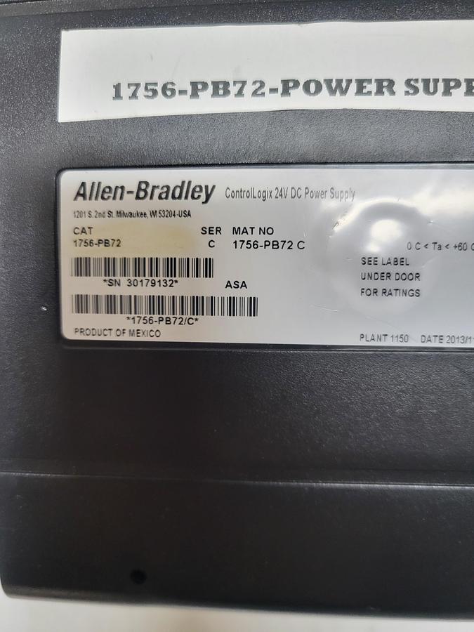 Used Allen-Bradley 1756-PB72 Ser.C