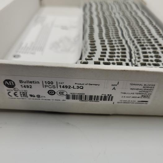 ALLEN BRADLEY 1492-L3Q PANEL Terminal Block, 25A, 600V AC/DC - 1 new partial box (34)