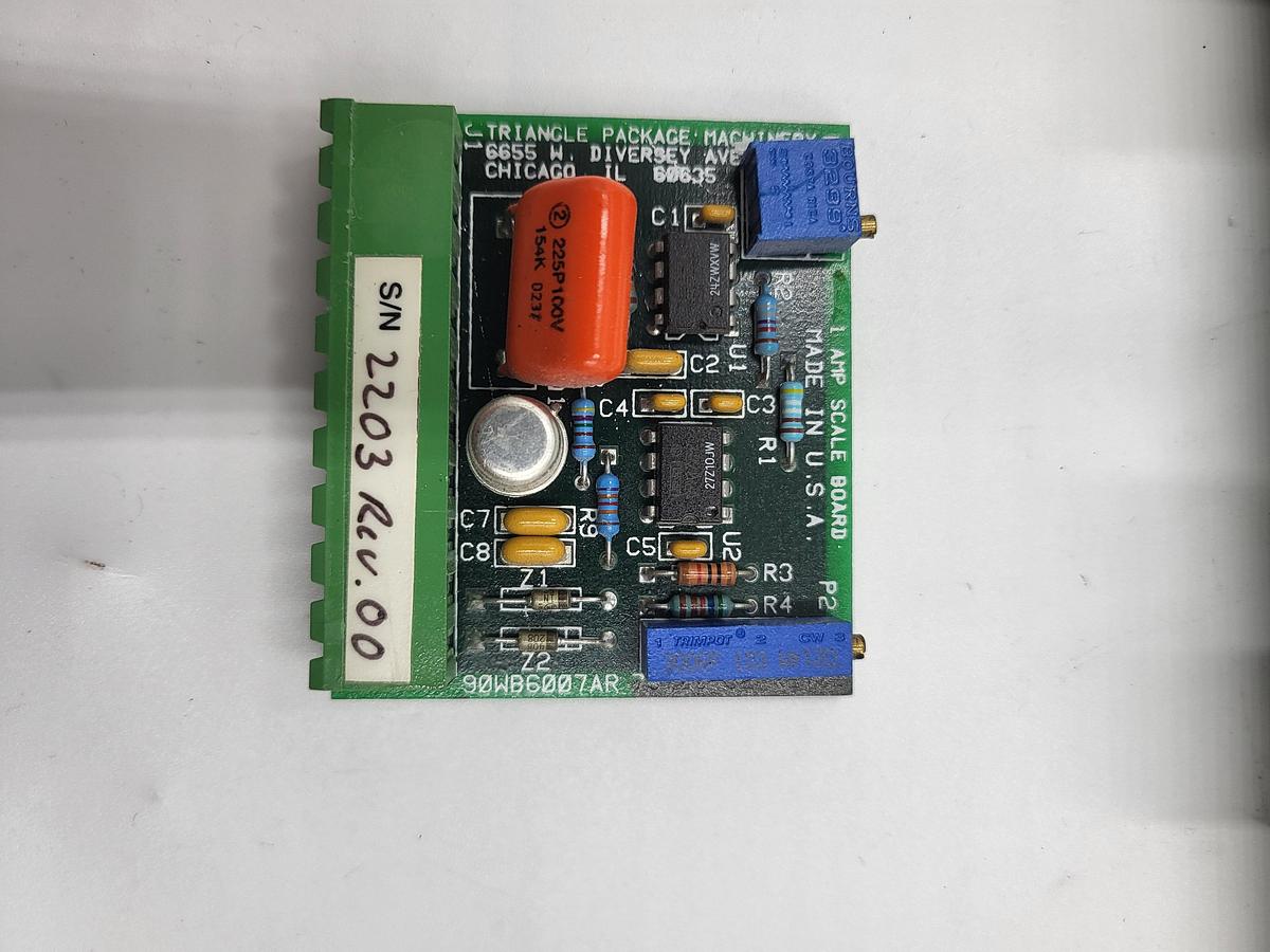 Used TRIANGLE A06680 TERMINAL BOARD & 8 - 1 amp scale board 90WB6007AR