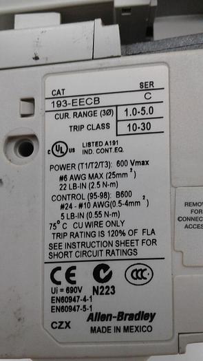 Used Allen-Bradley 100-C090*10A & 193-EECB