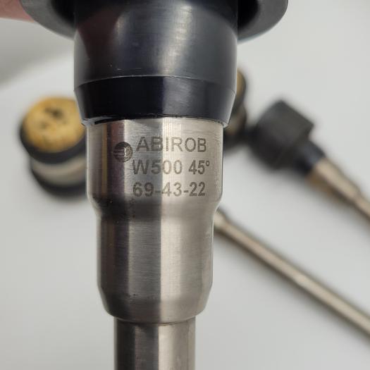 Used Abicor Binzel - Abirob robotic welding arm W500 45 degree 69-43-22 & mounting base WATER COOLED