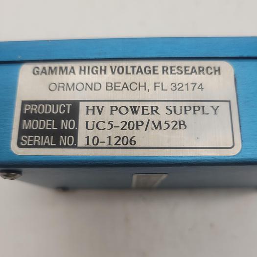 Used Gamma High Voltage Research HV Power Supply UC5-20P?M52B