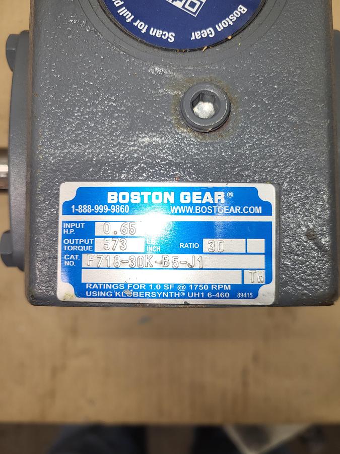 BOSTON GEAR BOX CAT # F718-30K-B5-J1 ** NEW NO BOX**