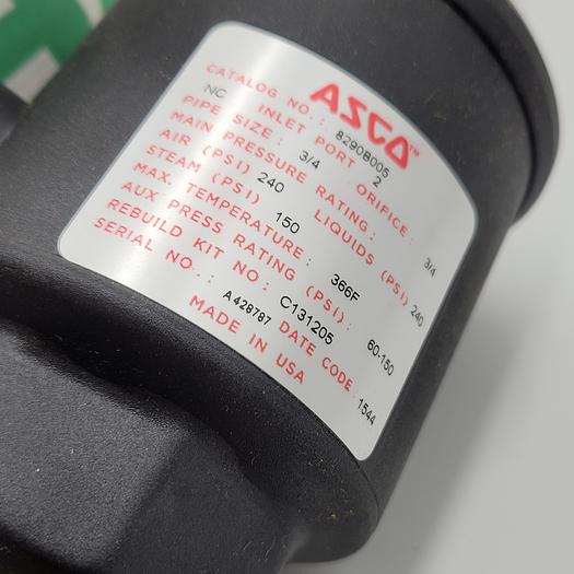 ASCO 3/4" BRONZE VALVE CAT# 8290B005*NEW* IN BOX