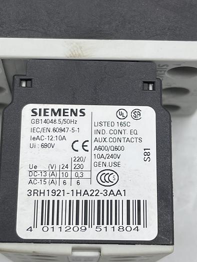Used Siemens GB14048.5. IEC/EN 947-4-1