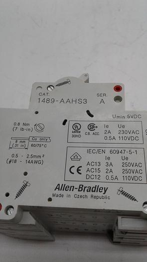 Used Allen-Bradley 1489-AAHS3 Current Limiting Switch