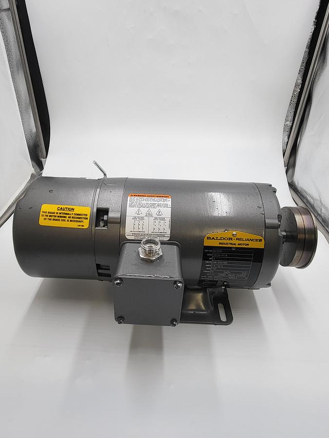 Used Baldor 1/2 HP 56 frame BW3538 & 104816101BP STEARNS 3FT-LB NEMA2 BRAKE