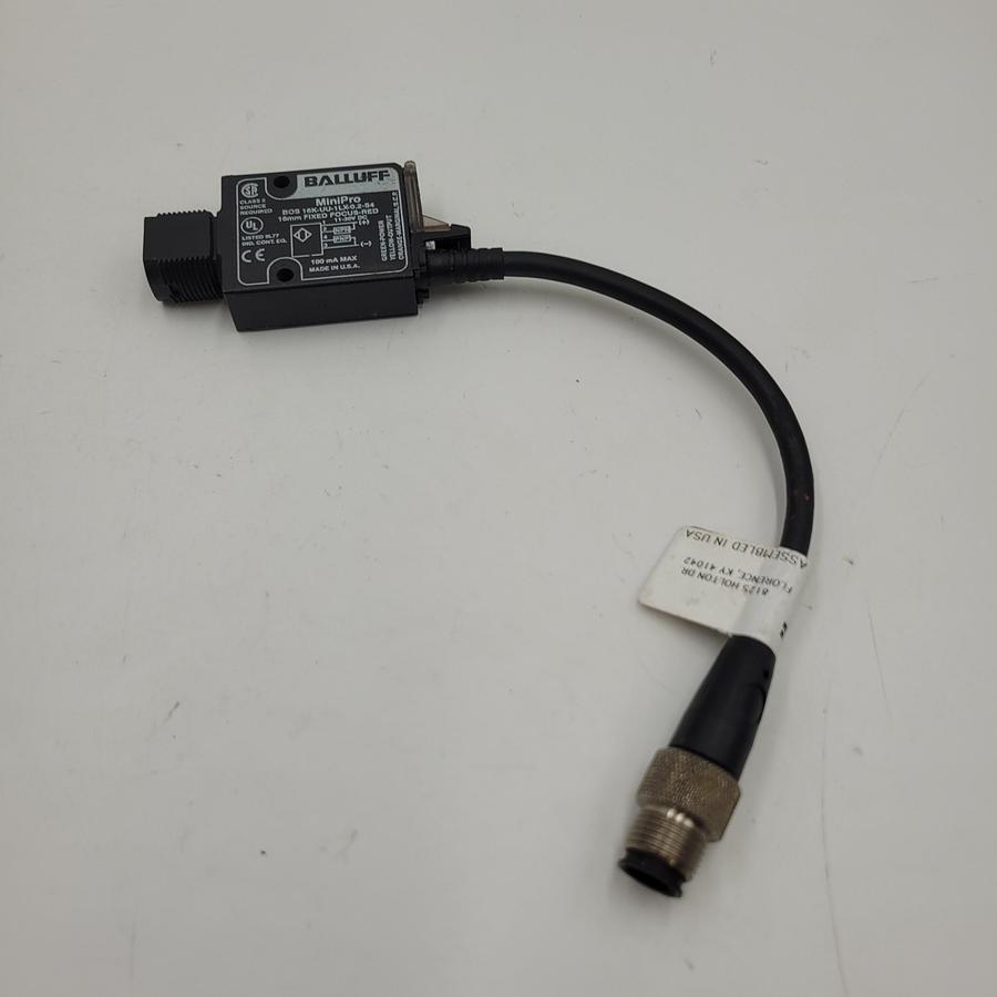 Used BALLUFF Minipro BOS 16K-UU-1LX-0.2-S4 Photo-electric sensor Fixed FOCUS RED 16mm