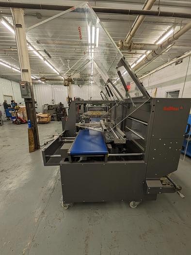 Used Kallfass Universa Servo 500 high speed automatic shrink wrap / with heat tunnel