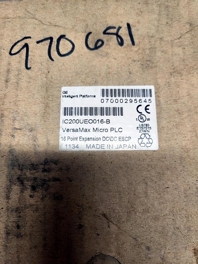 GE Intelligent Platforms IC200UEO016-B nameplate