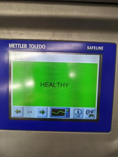 Used safeline metal detector, conveyor, intralox