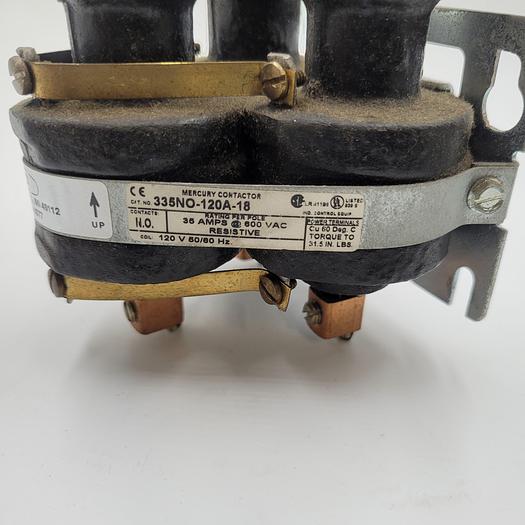 Used MDI MERCURY 335NO-120A-18 Contactor 35 AMPS 600VAC