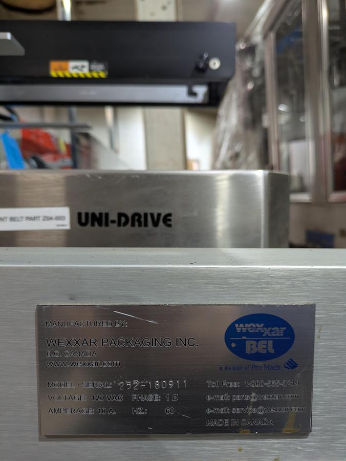 Used Wexxar Bel 252 case sealer and closer