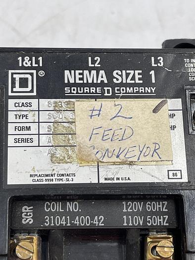 Used Square D 8536 Size 1