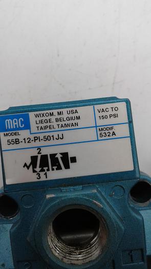Used Mac 55B-12-P1-501JJ Numatics R14R-02