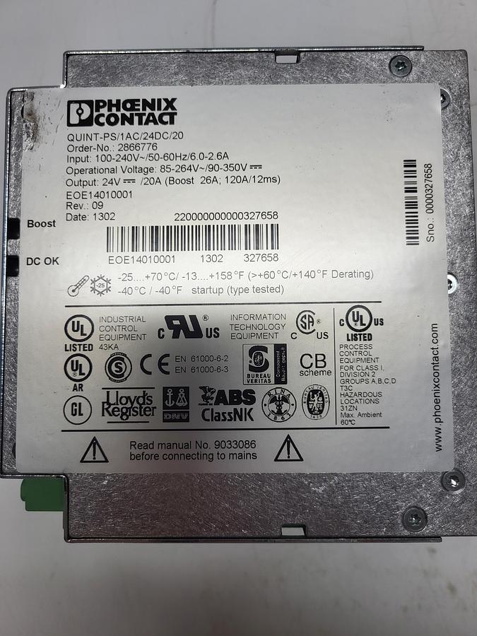 Used Phoenix Contact Quint-PS/1AC/24DC/20 2866776
