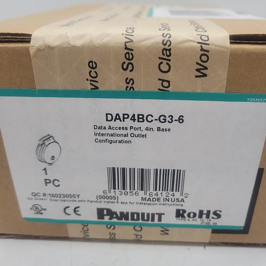 Panduit Data Access Port, 4in Base International Outlet DAP4BC-G3-6