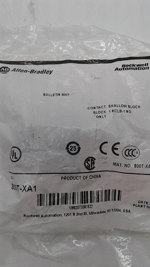 Allen-Bradley Bulletin 800T Contact Shallow Block 800T-XA1