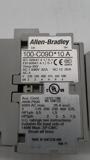 Used Allen-Bradley 100-C09D*10