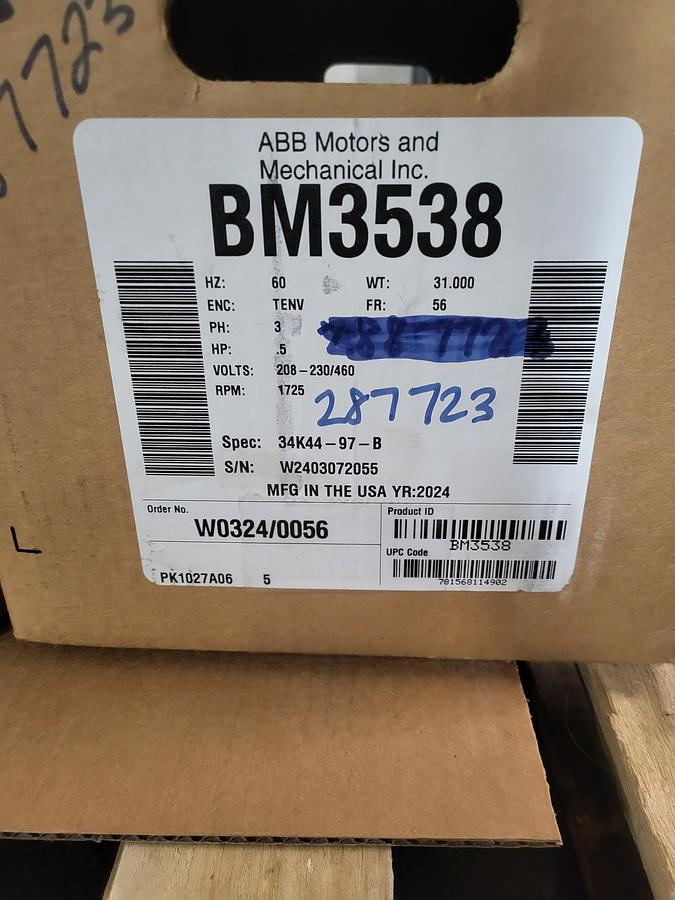 ABB Motors BM3538 34K44-97-B New!