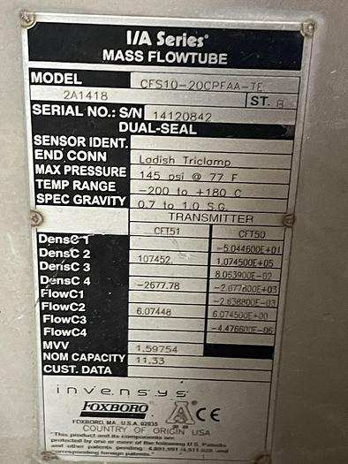 Used Foxboro CFS10-20CFS10-20CPFAA-TE