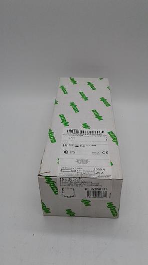 Used Wago 2 conductor Through Terminal Block 02850135 15x285-135