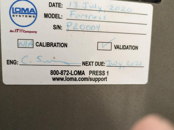 Used Fortress Stealth metal detector, Satinless steel conveyor ( food grade)