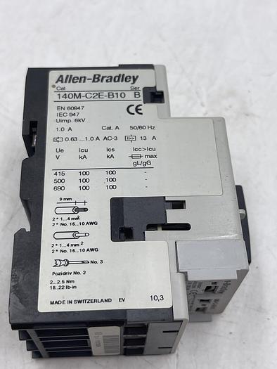 Used Allen-Bradley 140M -C2E-B10 Ser B 