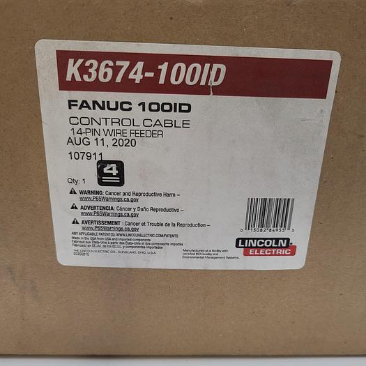 Used Lincoln Electric K3674-100ID Fanuc 100ID control cable 14 pin wire feeder *NEW sealed in box*