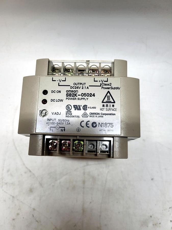 OMRON Corporation S82K-05024 nameplate