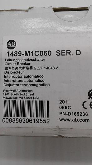 Used Allen-Bradley 1489-M1C060 Circuit Breaker