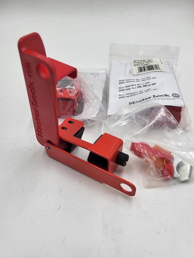 Master Lock 491B Grip Tight Circuit Breaker Lockout Tall or Wide Toggle *NEW in bag*