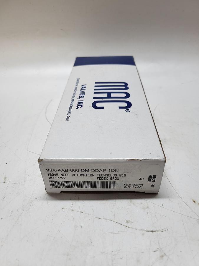 Mac Valves 93A-AAB-000-DM-DDAP-1DN